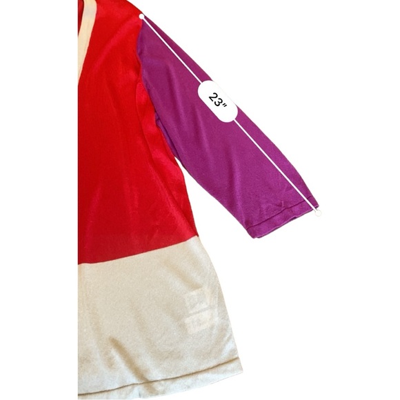 JONES NEW YORK Women’s Collection Red & Purple Thin Cardigan Sweater size 2X - Picture 10 of 11